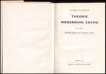 Luděk Pachman: Theorie moderního šachu