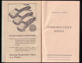 Ladislav Riedl Německobrodský: Therapeutický kodex