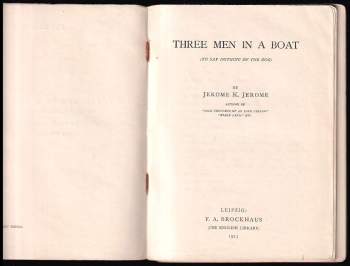 K Jerome: Three men in a boat
