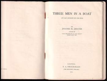 K Jerome: Three Men in a Boat