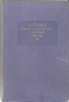Jaroslav Vocilka: Ročenka československých profesorů