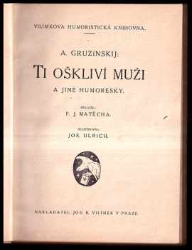 Viktor Kamil Jeřábek: Ti oškliví muži + Honzíček dobrodinec