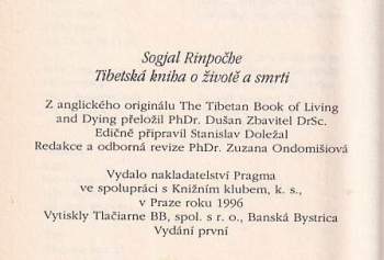 Sogjal: Tibetská kniha o životě a smrti