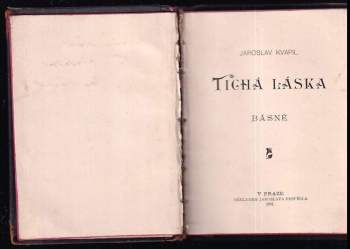 Jaroslav Kvapil: Tichá láska