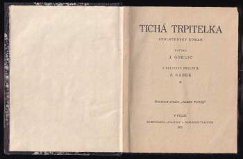 J Gorlic: Tichá trpitelka