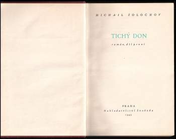 Michail Aleksandrovič Šolochov: Tichý Don