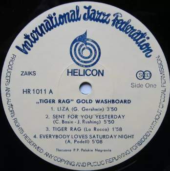 Gold Washboard: Tiger Rag