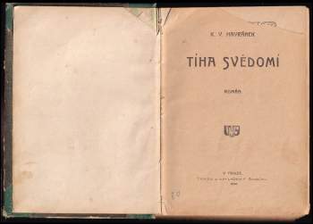 Karel Vladislav Havránek: Tíha svědomí