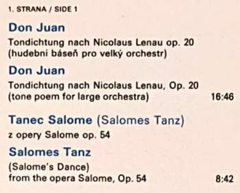 The Czech Philharmonic Orchestra: Till Eulenspiegel / Don Juan / Salomes Tanz / Rosenkavalier-Walzer