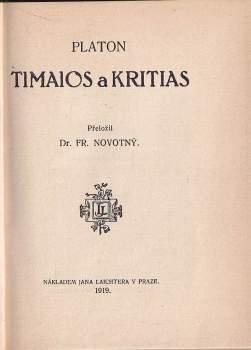 Platón: Timaios a Kritias