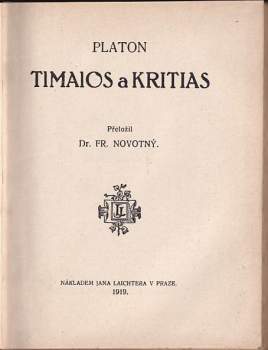 Platón: Timaios a Kritias