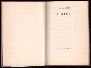 William Blake: Tiriel