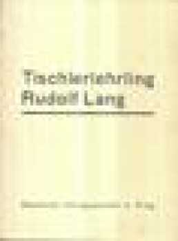 Tischlerlehrling Rudolf Lang