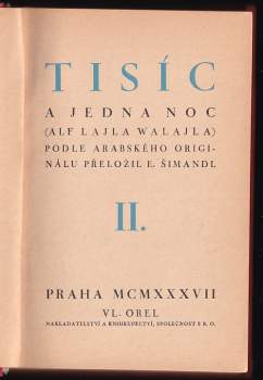 František Podešva: Tisíc a jedna noc