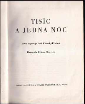 Josef Kalenský: Tisíc a jedna noc