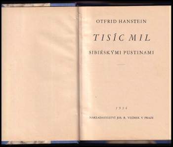 Otfrid von Hanstein: Tisíc mil sibiřskými pustinami