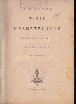 Zdeněk Matěj Kuděj: Tisíc nesmrtelných