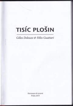 Gilles Deleuze: Tisíc plošin