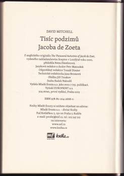David Mitchell: Tisíc podzimů Jacoba de Zoeta