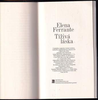 Elena Ferrante: Tíživá láska