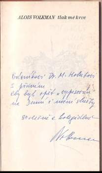Alois Volkman: Tlak mé krve