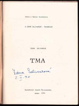 Zdena Salivarová: Tma