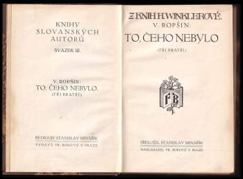 V Ropšin: To, čeho nebylo