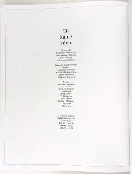 Karel Čapek: To kalné ráno