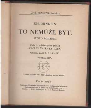 Emil' L'vovič Mindlin: To nemůže být : skoro pohádka