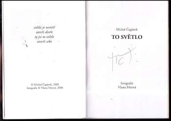 Michal Čagánek: To světlo