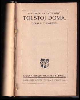 Vladimír Fjodorovič Lazurskij: Tolstoj doma