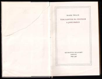 Mark Twain: Tom Sawyer na cestách a jiné prózy