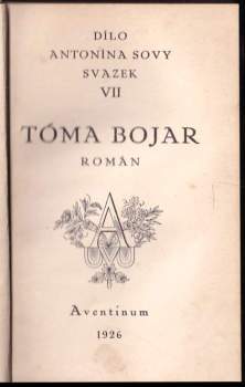 Antonín Sova: Tóma Bojar