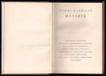 Karel Čapek: Tomáš Garrigue Masaryk