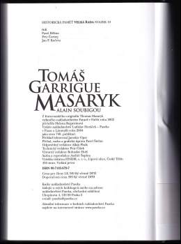 Alain Soubigou: Tomáš Garrigue Masaryk