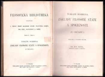 Thomas Hobbes: Základy filosofie státu a společnosti