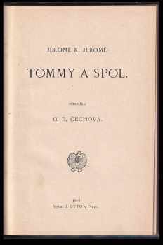 Jerome K Jerome: Tommy a spol