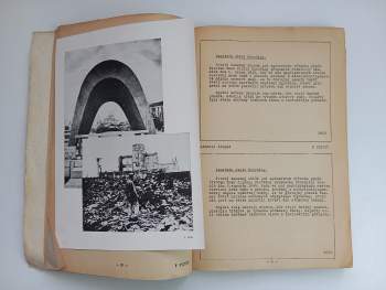 Jan Tůma: Atomový výbuch atomové zbraně. Fysikální základy atomových zbraní - atomové a vodíkové pumy - atomová děla a rakety. Sbírka textů a obrazů pro instruktáž, přednášky a výstavky - Faksimile