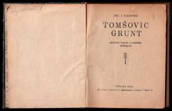 Josef Jan Kalivoda: Tomšovic grunt