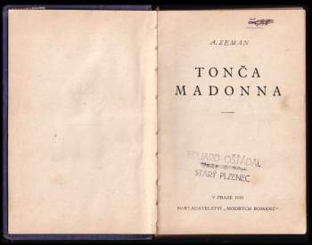 Adolf Zeman: Tonča Madonna