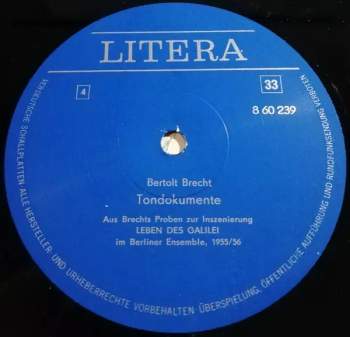 Bertolt Brecht: Tondokumente (2xLP)