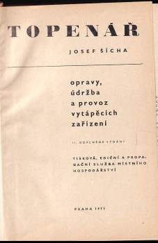 Josef Šícha: Topenář