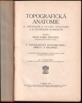 Karel Weigner: Topografická anatomie
