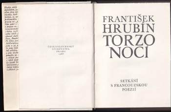 František Hrubín: Torzo nocí