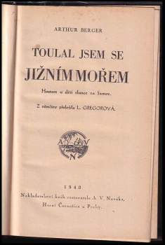 Arthur Berger: Toulal jsem se Jižním mořem