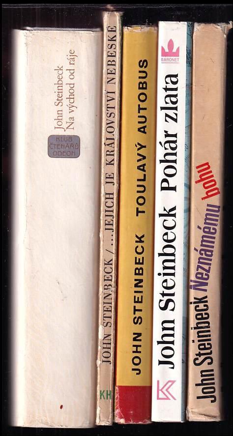 KOMPLET John Steinbeck 5X --jejich je království nebeské + Toulavý autobus + Pohár zlata + Neznámému bohu + Na východ od ráje