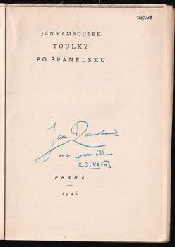 Jan Rambousek: Toulky po Španělsku