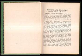 Henry David Thoreau: Toulky přírodou