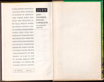 John Steinbeck: Toulky s Charleym za poznáním Ameriky