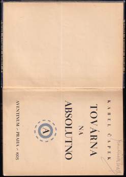 Karel Čapek: Továrna na absolutno